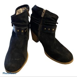 Roxy faux Suede Black Women's Ankle Boots